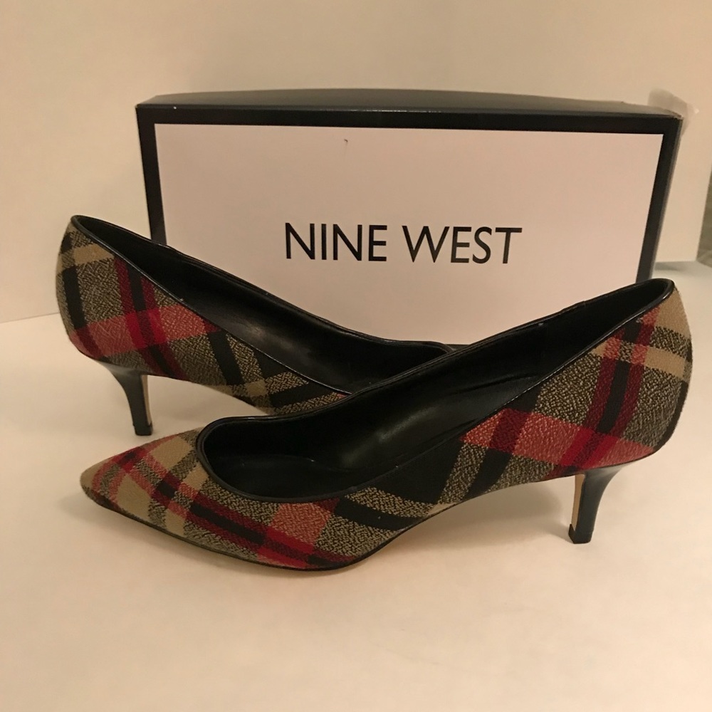 Nine West Short Mixed Pattern Heels (Worn Once)